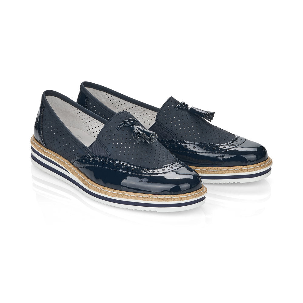 RIEKER - N0257 SLIP-ON SHOE - NAVY