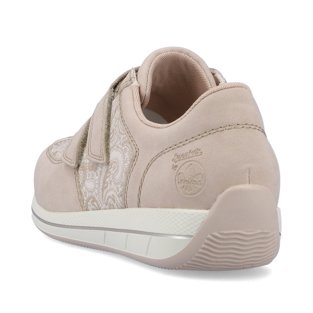 RIEKER - N1168-63 DOUBLE VELCRO COMFORT SHOE - GOLD