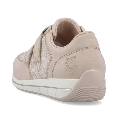RIEKER - N1168-63 DOUBLE VELCRO COMFORT SHOE - GOLD