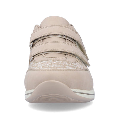 RIEKER - N1168-63 DOUBLE VELCRO COMFORT SHOE - GOLD