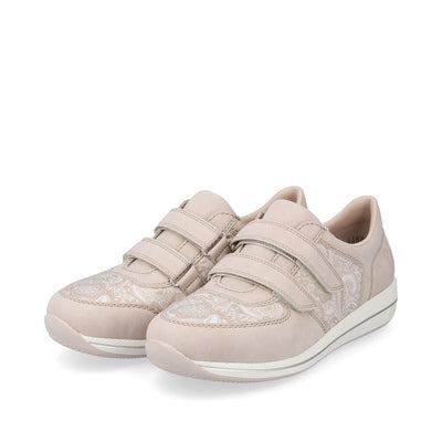 RIEKER - N1168-63 DOUBLE VELCRO COMFORT SHOE - GOLD