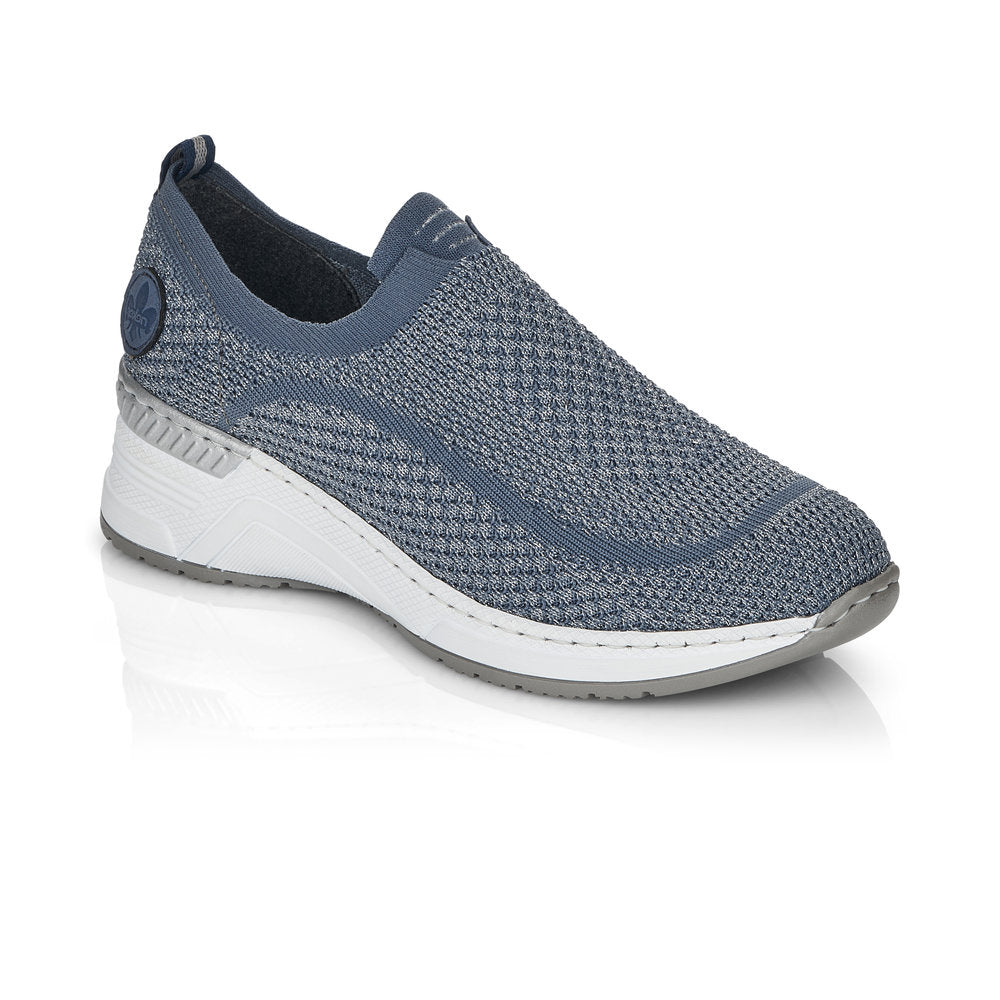 RIEKER - N4374 Blue Slip On Shoe