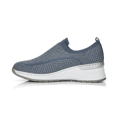 RIEKER - N4374 Blue Slip On Shoe