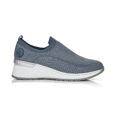 RIEKER - N4374 Blue Slip On Shoe
