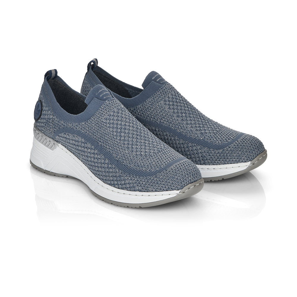 RIEKER - N4374 Blue Slip On Shoe