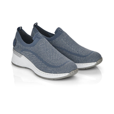 RIEKER - N4374 Blue Slip On Shoe