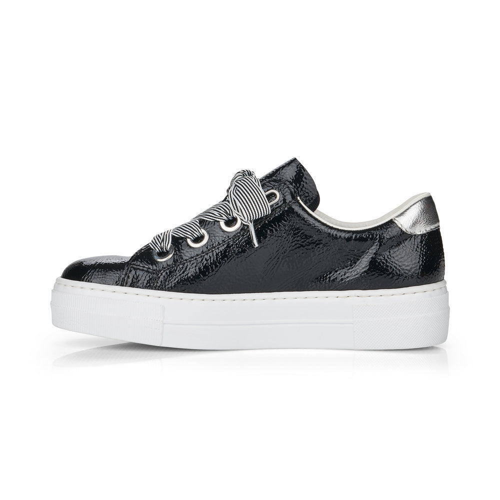 RIEKER N49A2-00 LADIES BLACK LACE UP SHOES