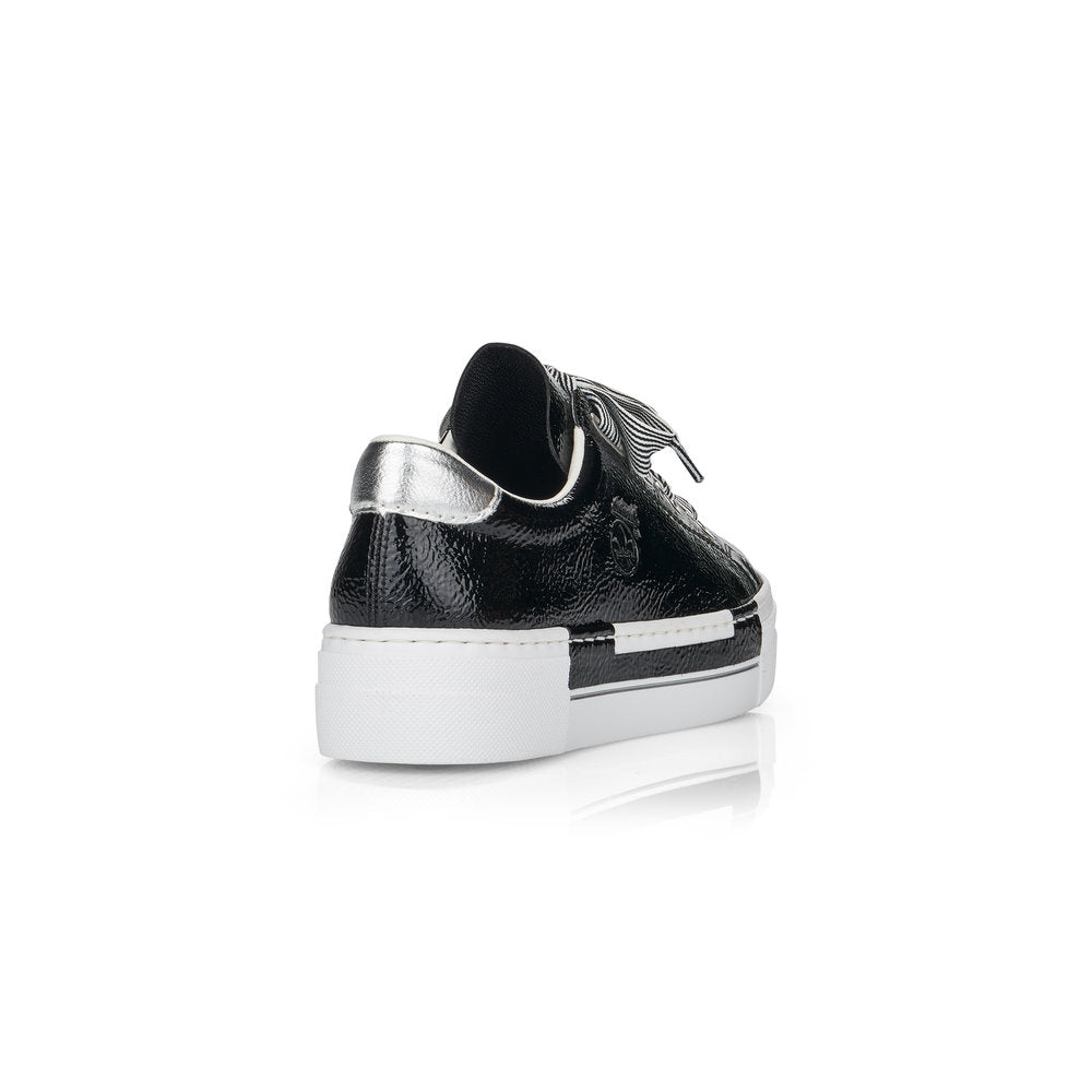 RIEKER N49A2-00 LADIES BLACK LACE UP SHOES