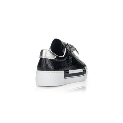 RIEKER N49A2-00 LADIES BLACK LACE UP SHOES