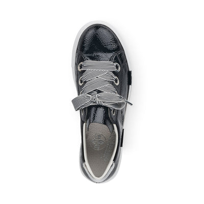 RIEKER N49A2-00 LADIES BLACK LACE UP SHOES