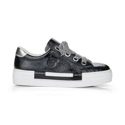 RIEKER N49A2-00 LADIES BLACK LACE UP SHOES