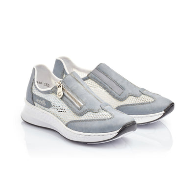 RIEKER - N5675 BLUE ZIP COMFORT SHOE
