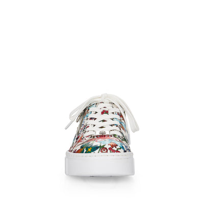 RIEKER- N59L1-90 FLAT LACED/ZIP FASHION SHOE - MULTI PRINT