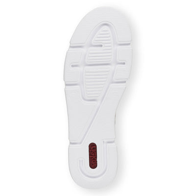 RIEKER- N59L1-90 FLAT LACED/ZIP FASHION SHOE - MULTI PRINT