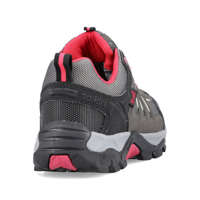 RIEKER - N8820-43 TEX LACED WALKING SHOE - GREY/PINK