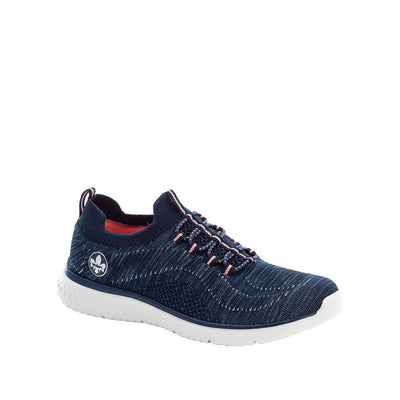 RIEKER N9474-15 LADIES BLUE LACE UP SHOES