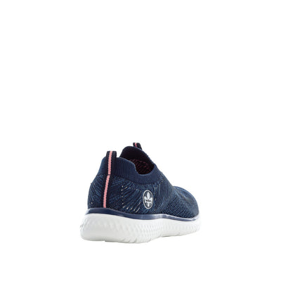 RIEKER N9474-15 LADIES BLUE LACE UP SHOES