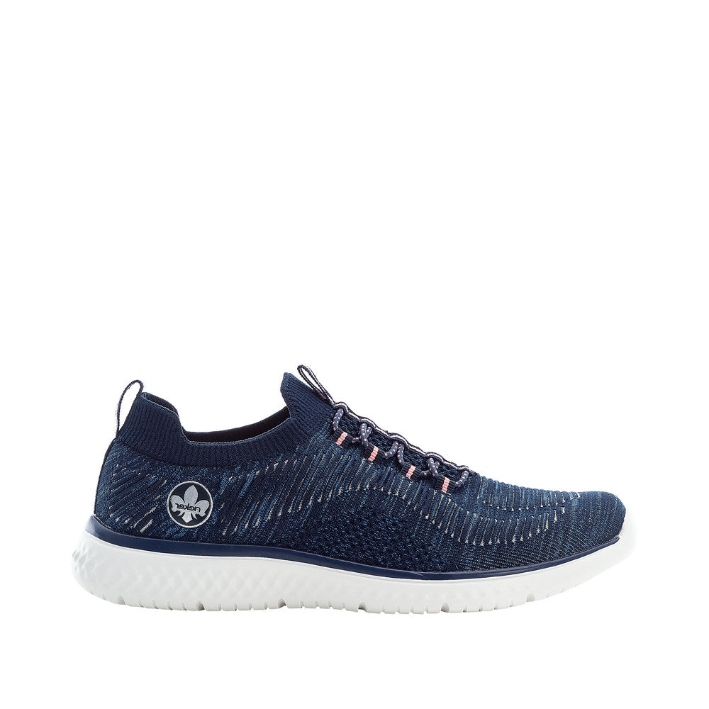 RIEKER N9474-15 LADIES BLUE LACE UP SHOES