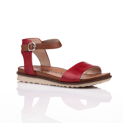 REMONTE - R2752-33 RED LEATHER STRAPPY SANDAL