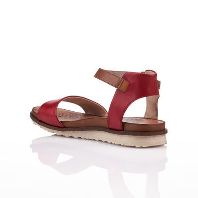 REMONTE - R2752-33 RED LEATHER STRAPPY SANDAL