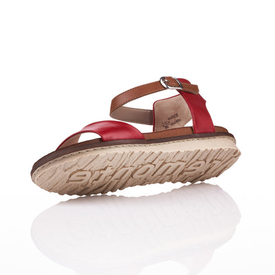 REMONTE - R2752-33 RED LEATHER STRAPPY SANDAL