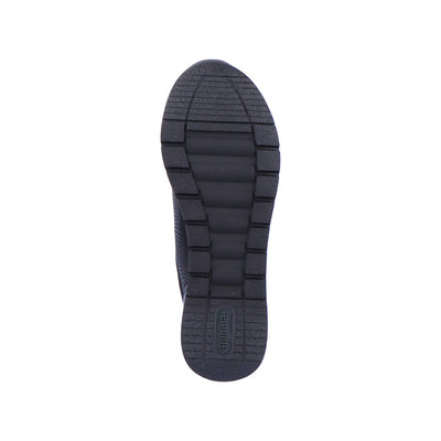 REMONTE R6700-02 LACED FASHION SHOE WITH SIDE ZIP - BLACK