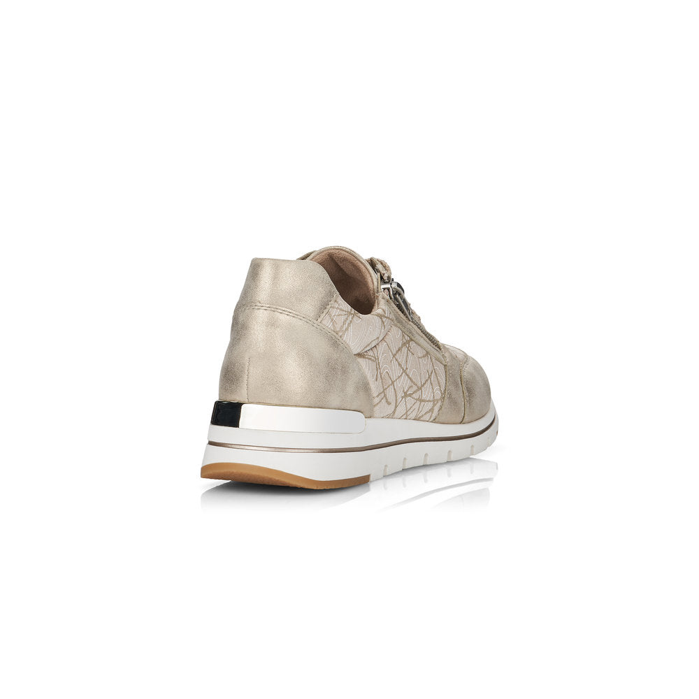 REMONTE - R6700 LACED WEDGE COMFORT SHOE - GOLD