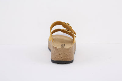 ROHDE - 6212 20 LOW WEDGE 2 BUCKLE COMFORT MULE - YELLOW