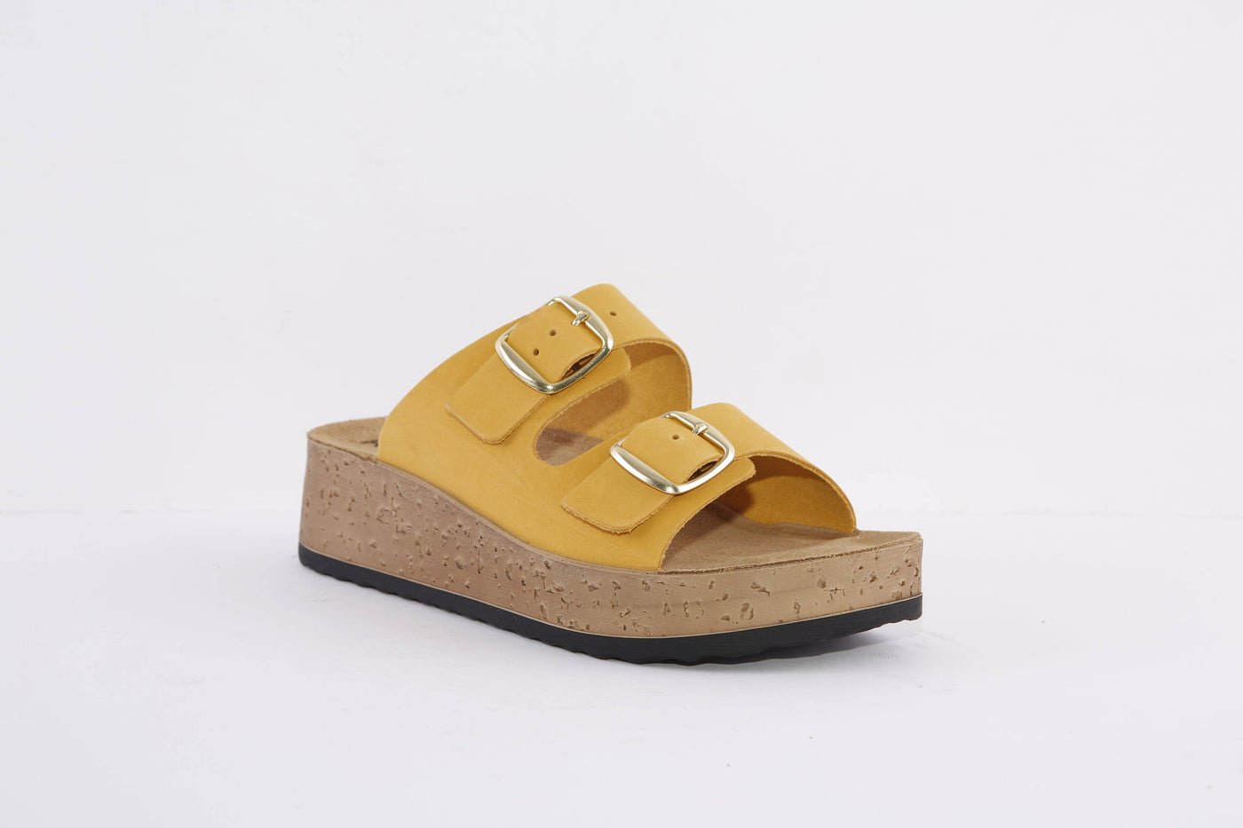 ROHDE - 6212 20 LOW WEDGE 2 BUCKLE COMFORT MULE - YELLOW