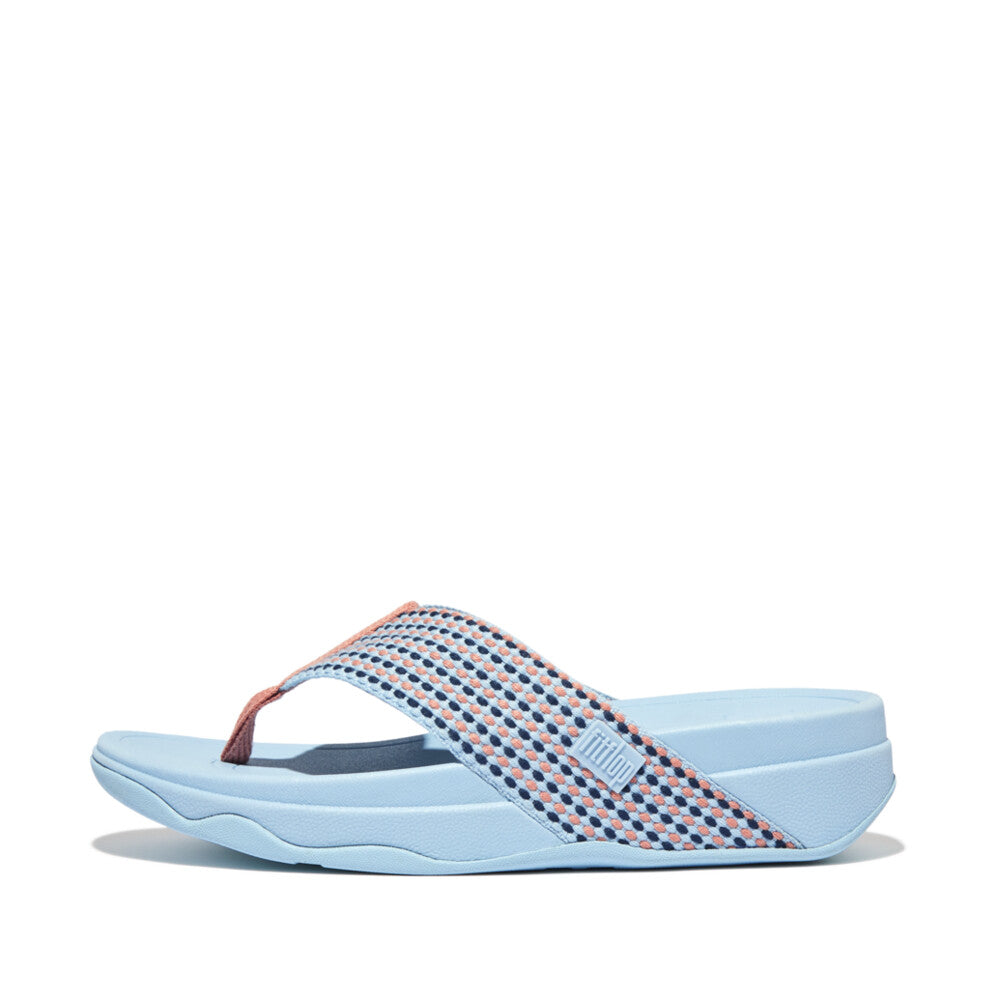 FITFLOP - SURFA FABRIC TOE-POST MULE - SKY BLUE