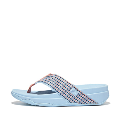 FITFLOP - SURFA FABRIC TOE-POST MULE - SKY BLUE