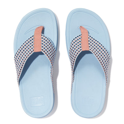 FITFLOP - SURFA FABRIC TOE-POST MULE - SKY BLUE