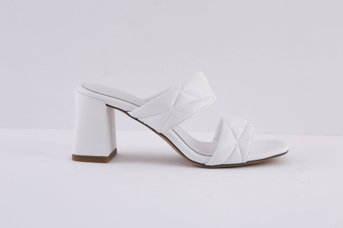 TAMARIS - 27240-100 MEDIUM HEEL MULE - WHITE
