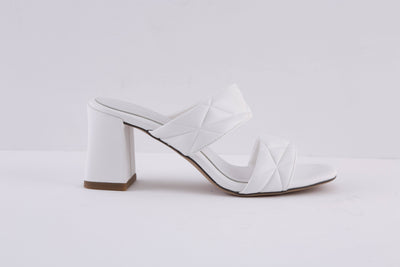 TAMARIS - 27240-100 MEDIUM HEEL MULE - WHITE