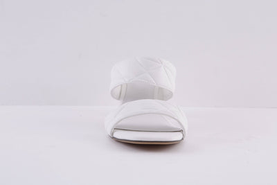 TAMARIS - 27240-100 MEDIUM HEEL MULE - WHITE