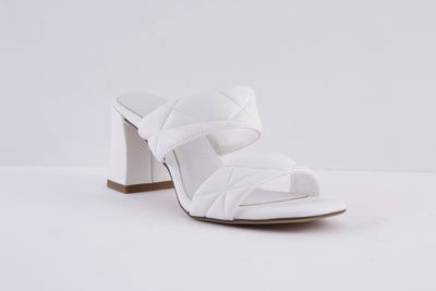 TAMARIS - 27240-100 MEDIUM HEEL MULE - WHITE