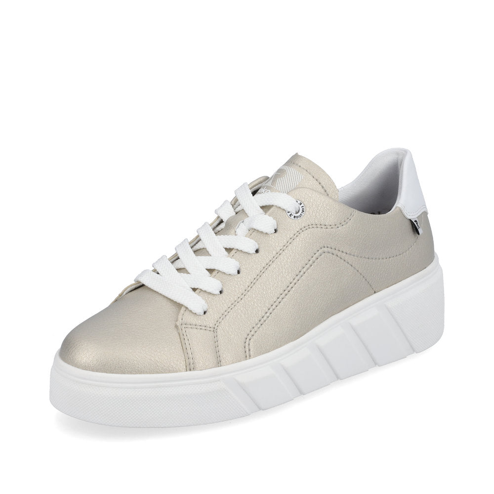 RIEKER - EVOLUTION - W0501-90 LACED RUNNER - GOLD