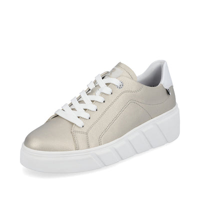 RIEKER - EVOLUTION - W0501-90 LACED RUNNER - GOLD