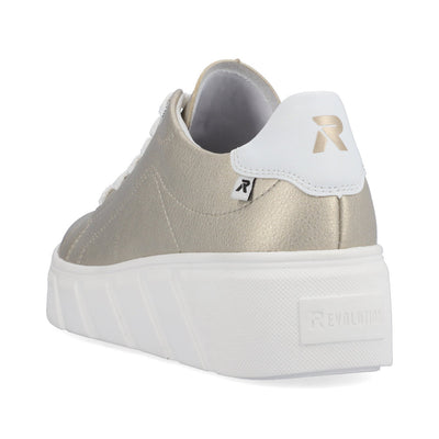 RIEKER - EVOLUTION - W0501-90 LACED RUNNER - GOLD
