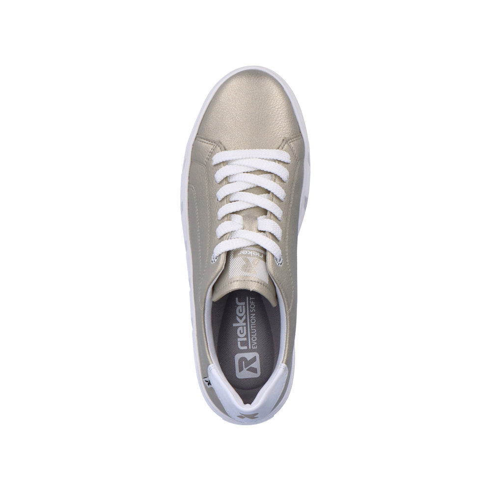 RIEKER - EVOLUTION - W0501-90 LACED RUNNER - GOLD