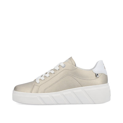 RIEKER - EVOLUTION - W0501-90 LACED RUNNER - GOLD