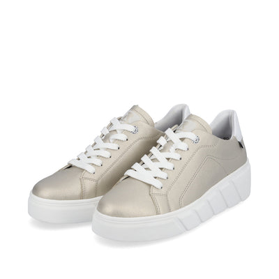 RIEKER - EVOLUTION - W0501-90 LACED RUNNER - GOLD