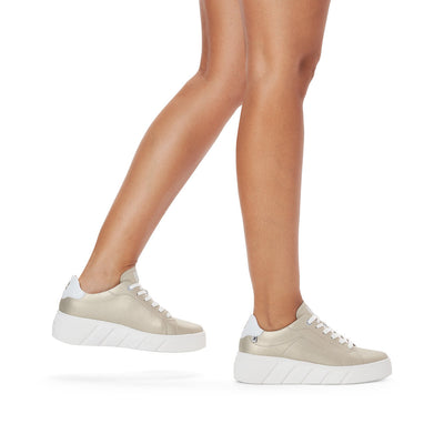 RIEKER - EVOLUTION - W0501-90 LACED RUNNER - GOLD