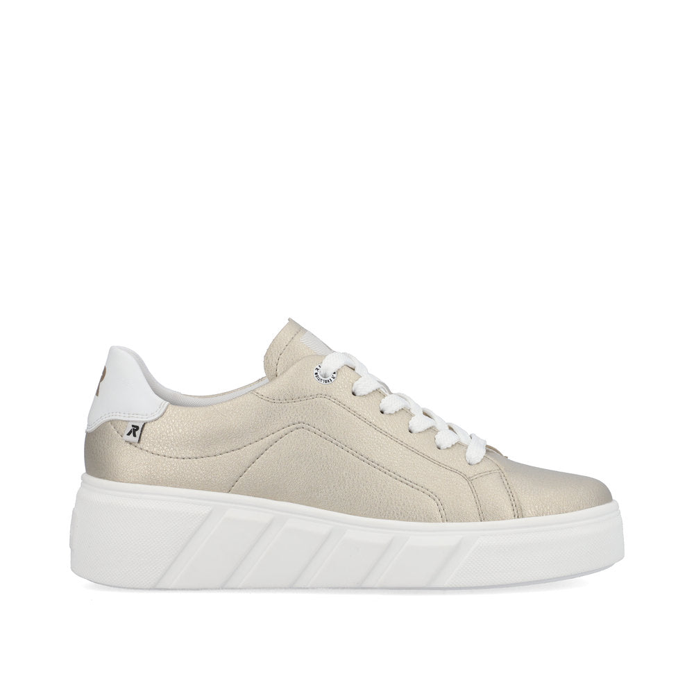 RIEKER - EVOLUTION - W0501-90 LACED RUNNER - GOLD