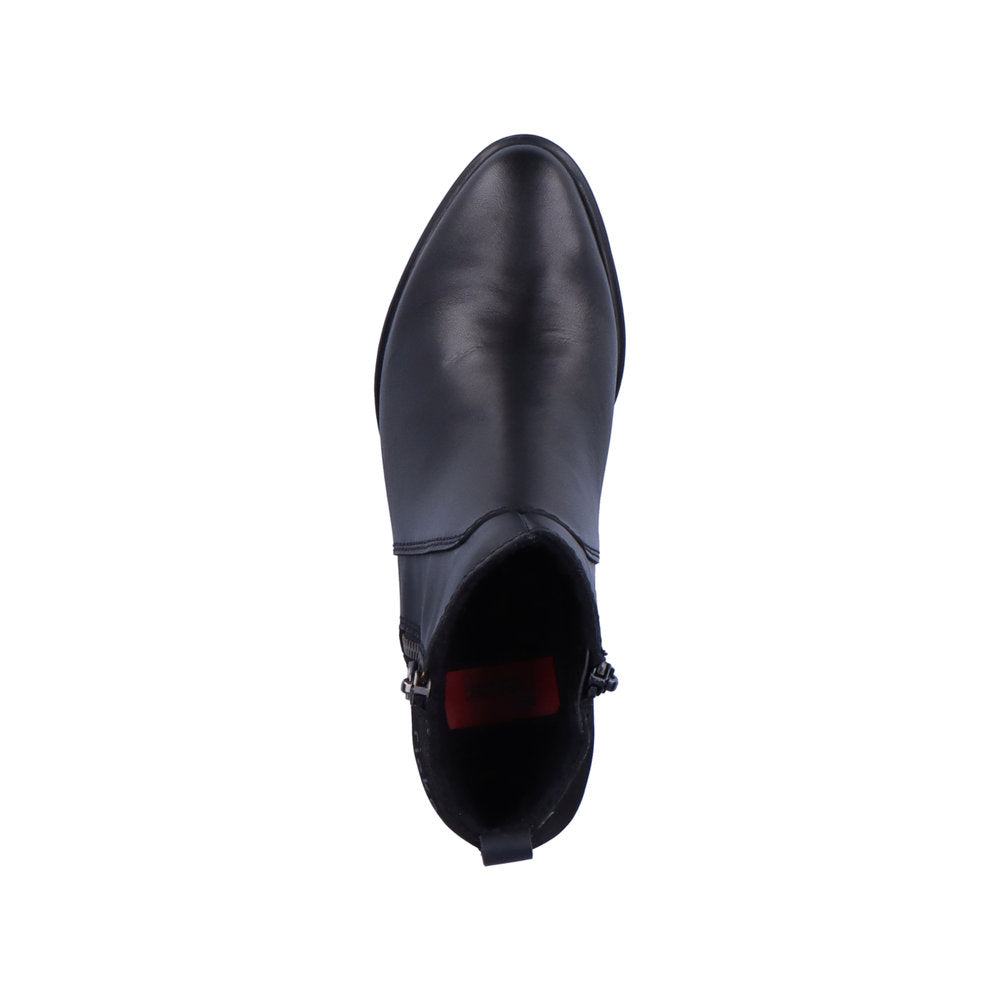 RIEKER - Y2051-00 MEDIUM BLOCK HEEL BOOT - BLACK
