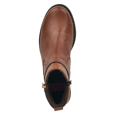 RIEKER Z4959-22 LOW HEEL FASHION ANKLE BOOT - TAN