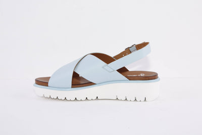 ARA - 33502-06 LOW WEDGE COMFORT SANDAL - BABY BLUE