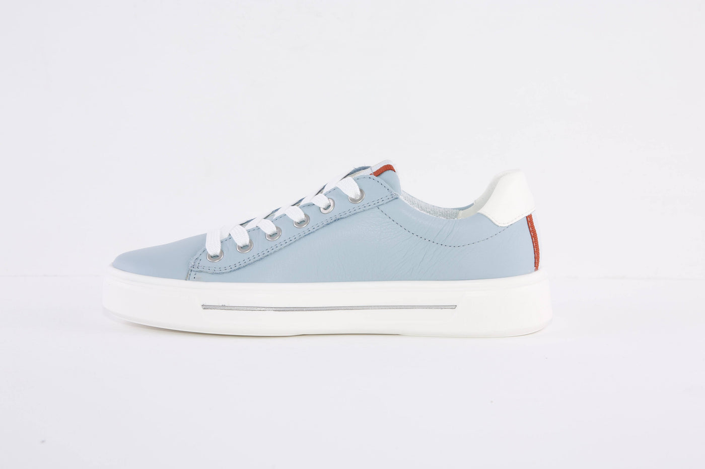 ARA- 27402-08 FLAT LACED FASHION TRAINER - BLUE LEATHER