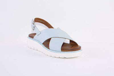 ARA - 33502-06 LOW WEDGE COMFORT SANDAL - BABY BLUE