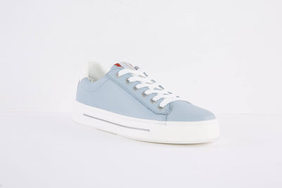 ARA- 27402-08 FLAT LACED FASHION TRAINER - BLUE LEATHER